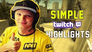 CS:GO  - S1mple twitch highlights (Best Moment, Vacshots, Funny moment, Kissing With Girlfriend!)