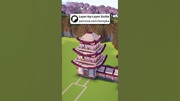 Minecraft Easy Cherry Castle 🏯 Link in BIO❤️ #minecraft