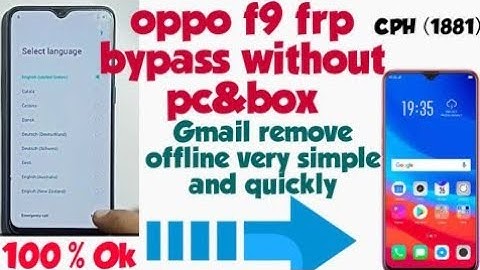 Oppo F9 (CPH1881) Android 11/1Click Frp Bypass Without PC New Trik 2023/Bypass Google account #tag