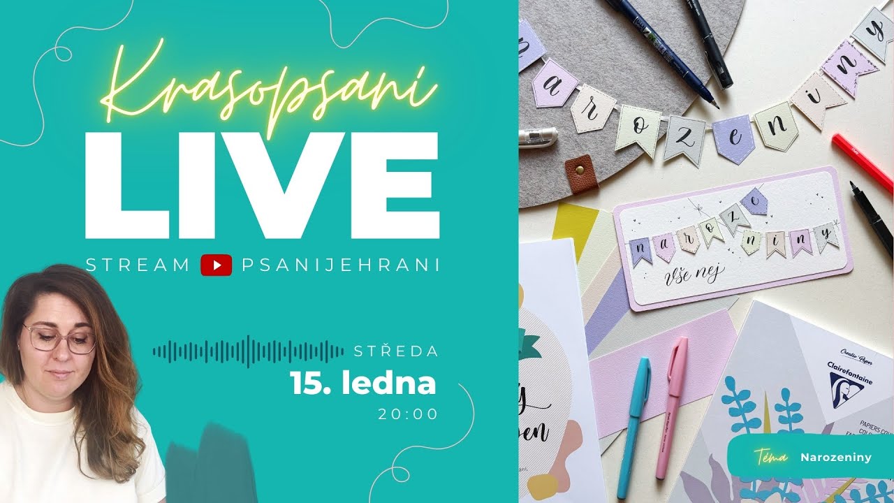 🎉 Slavíme 1. narozeniny LIVE streamů! | Kaligrafie a tvoření 🎁