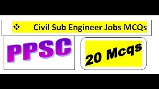 #Civil Sub Engineer  Mcqs