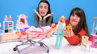 Barbie fenalaşıyor! Sevcan ve Ümit ile kuaför kafe oyunu! Barbie videoları