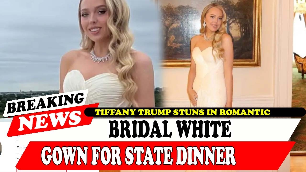 tiffany trump state dinner dress TIFFANY TRUMP attended the state banquet for DONALD TRUMP'S state visit to  the United Kingdom, held at Windsor Castle, wearing a breathtaking custom  creation by SAIID KOBEISY  a striking blue quartz