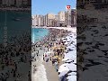 إقبال كبير من المواطنين على شواطئ الإسكندرية فى أول ويك آند بعد امتحانات الثانوية العامة