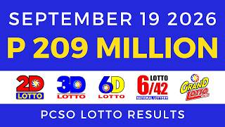 Lotto Result Today 9PM September 19 2026 PCSO