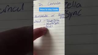 How to Daytrade in Canada #shorts