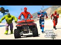 SUPERHEROES with Street Blazer Spiderman simple Parkour competition at Beach side - GTA V Mods