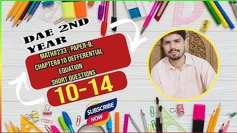 DAE-Math#233, Paper-B, Chapter #10 short Question (10-14)