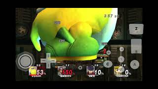 SSBB Hacks: Giant Growing Yoshi in FFA at Frigate Orpheon