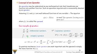 3-2.1.1 Concept of an Operator and Linear Operators