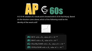 2022 AP Chem Question 34 - Titration Curve and Ka Identification screenshot 3
