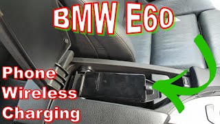 BMW E60 OEM mobile phone wireless charging retrofit