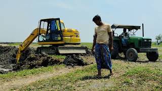 How many cars are loading soil on the tractor of Poklein JCB in 5 minutes || #nazrulvlogofficial