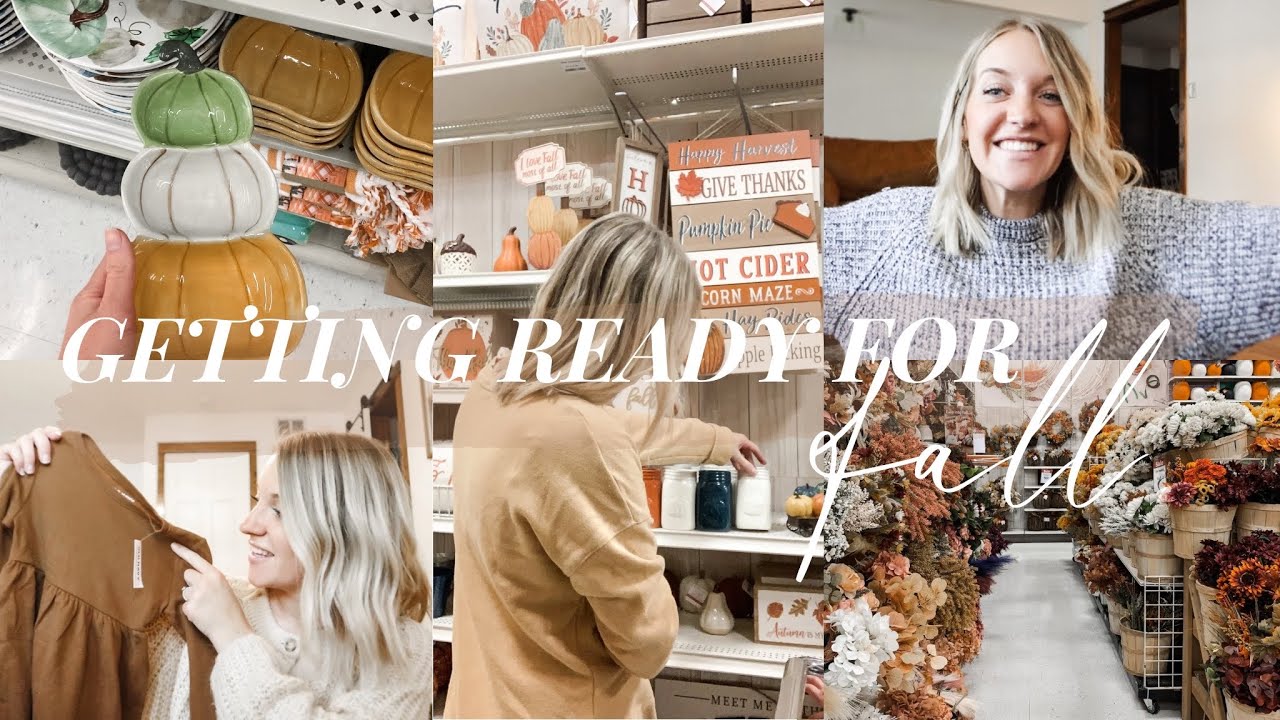 GETTING READY FOR FALL 🍂☕️🪵 // decorate with me, h&m fall clothing haul, decor shopping