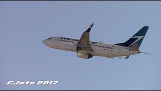 Westjet Boeing 737-7Ct Revised Livery Takeoff At Calgary Airport