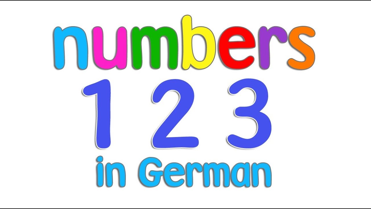 German Numbers 1 10 For Children Youtube