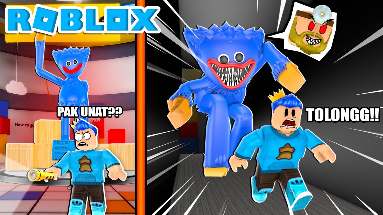 JAM 3 MALAM PAK UNAT BISA BERUBAH JADI BONEKA HUGGY WUGGY DI ROBLOX POPPY PLAYTIME!!!