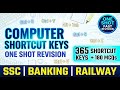 Computer All Shortcut Keys in One Shot | 365 Shortcut Keys + 180 MCQs | SSC, Banking, Railway