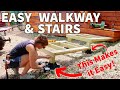 DIY Wooden Walkway with Stairs | Fast, Simple, Inexpensive