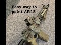 Easy way to paint AR15. The laundry bag method.