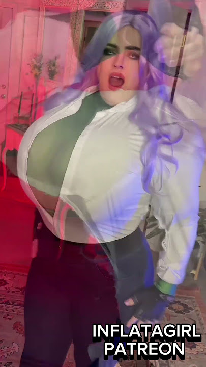 Inflatagirl Patreon shehulk cosplay Fmg  female muscle  growth expansion