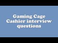 Cage Cashier Interview Questions - YouTube