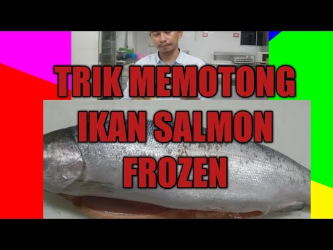 #CARA MEMOTONG IKAN SALMON FROZEN/BEKU