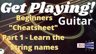 Beginners Cheatsheet Learn Your String Names