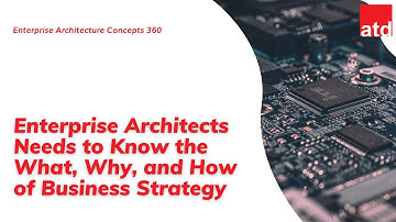 Enterprise Architects Needs to  Know the What, Why, and How of Business Strategy  |  EA Concepts 360