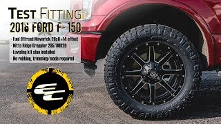Test Fitting Leveled 16 Ford F 150 W Fuel Mavericks 34 Nitto Ridge Grapplers Youtube