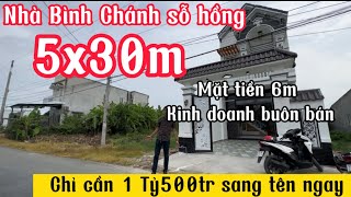 Bán Nhà Bình Chánh 2023 DT:5x30m SHR Đường nhựa 8m mặt tiền đường Gần Chợ Bình Chánh QL1A.