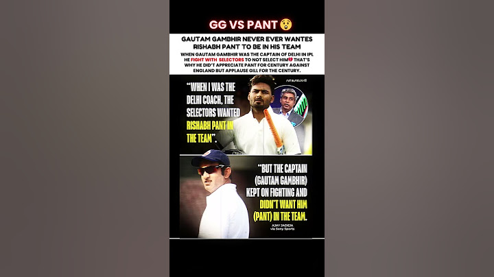 Gambhir vs Pant: A Battle Beyond the Boundary👀📢
