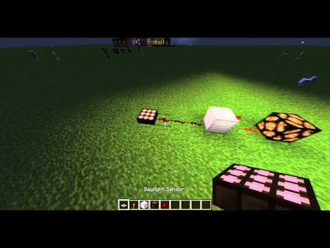 Minecraft : Night Time Sensor Tutorial HD (Using Daytime Sensor)