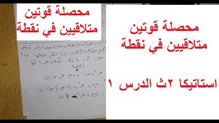 محصلة قوتين متلاقين في نقطة  2ث - استاتيكا  - م/محمد امين