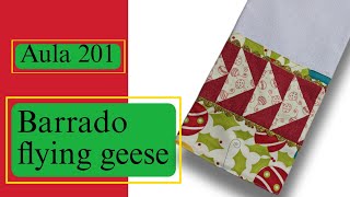 Aula 201 - Pano de prato/barrado patchwork para Natal - faça e venda esse fim de ano!