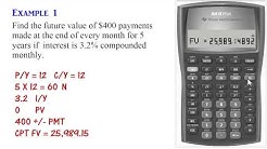 BA II Plus - Ordinary Annuity Calculations (PV, PMT, FV) 