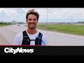 Ontario man running across Canada to raise money for men’s mental health passes by Winnipeg