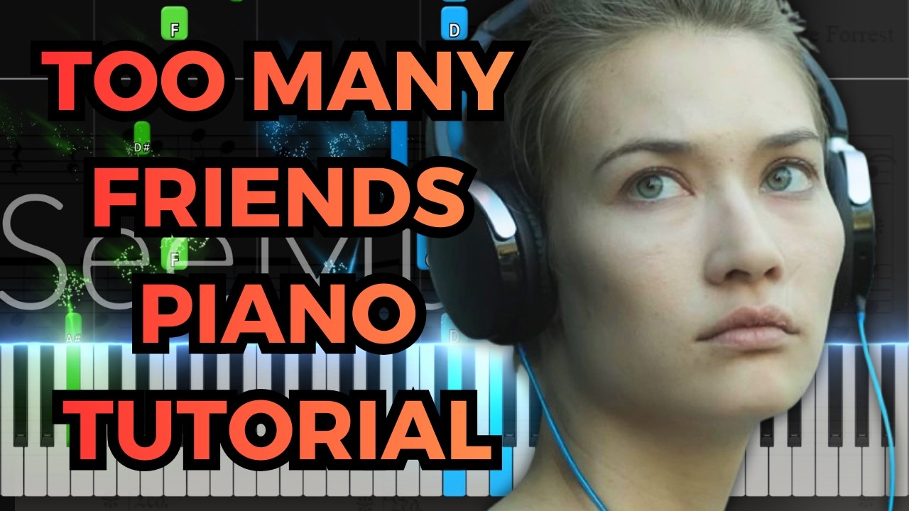 Placebo - Too Many Friends PIANO TUTORIAL KARAOKE COVER