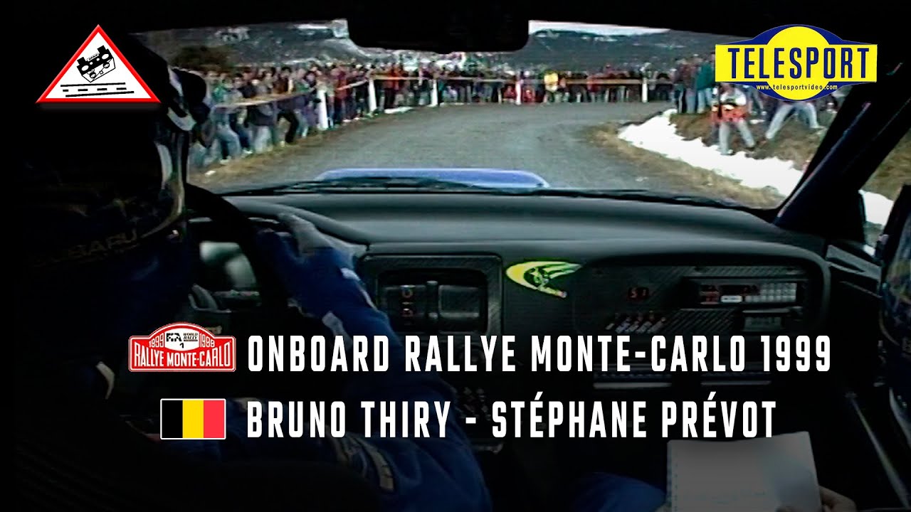 OnBoard Bruno Thiry SS2 Rallye Monte-Carlo 1999 | Subaru Impreza WRC [Passats de canto] (Telesport)