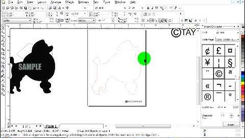 How To Add A Copyright Logo To Scroll Saw Pattern In CorelDraw