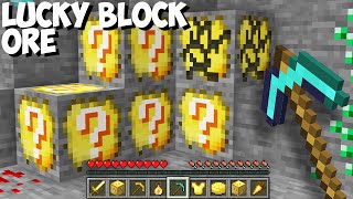 What if i MINE this NEW LUCKY BLOCK ORE in Minecraft ! CHALLENGE 100% TROLLING !