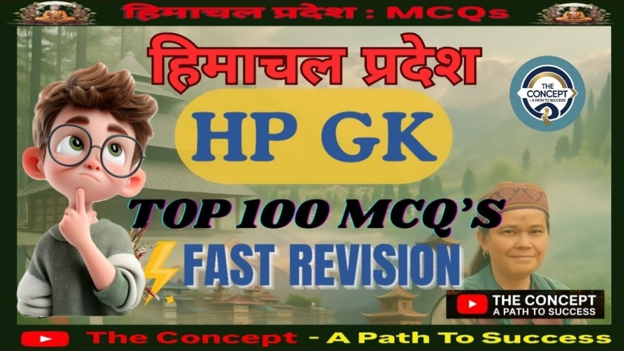 Most Important MCQs Marathon of HP GK for HP Patwari / JBT Commission 2026 based on HPRCA Syllabus 