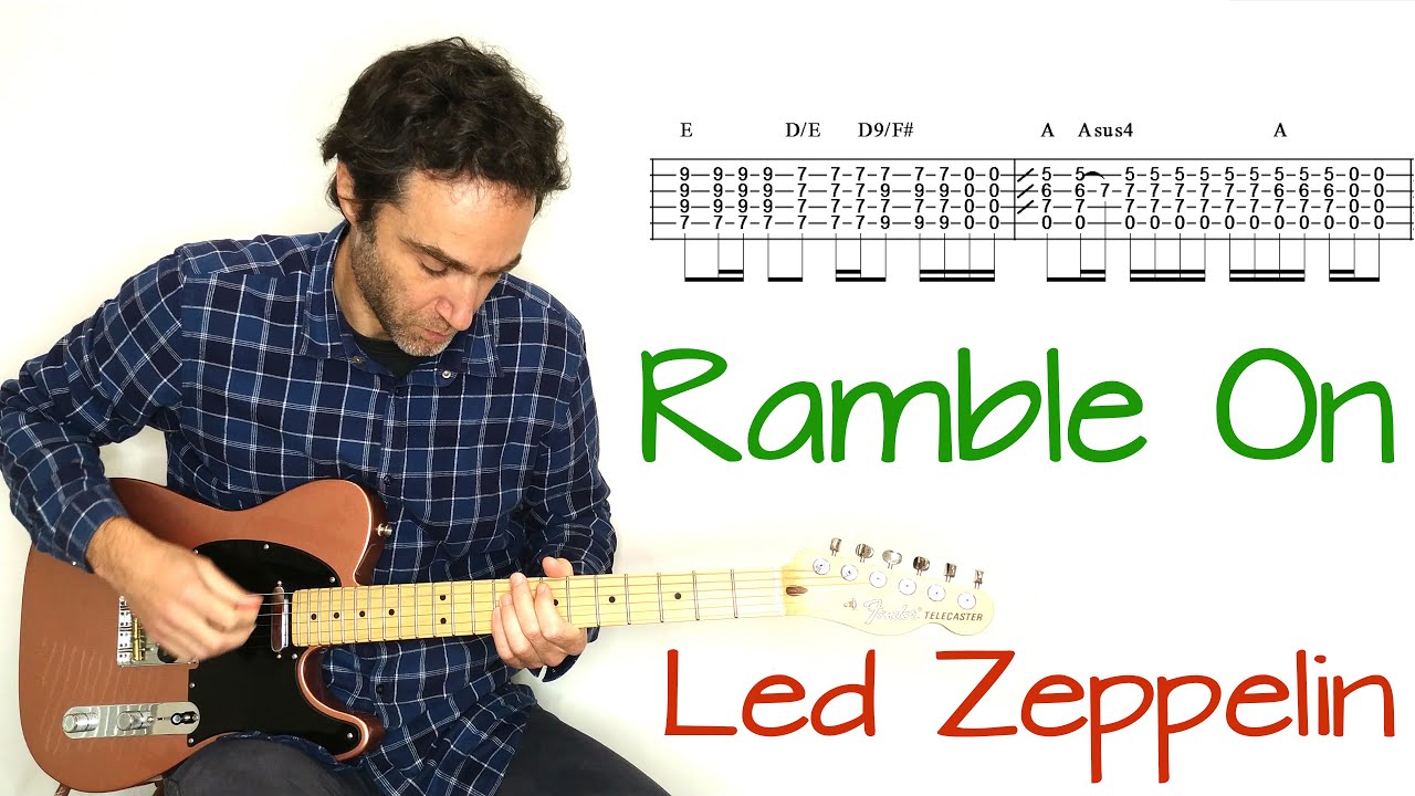 Led Zeppelin - Ramble On - full electric guitar lesson / tutorial / cover with tab Led Zeppelin - Ramble On - full electric guitar lesson / tutorial / cover with tab