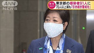 東京都の感染者91人　「引き続き警戒」呼びかけ(20/04/14)