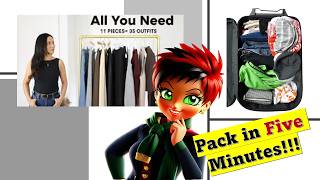 11 Pieces = 35 Outfits?! Flight Attendant Reacts + REAL Packing Guide