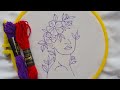 VERY EASY AND BEAUTIFUL GIRL HAND EMBROIDERY DESIGN FOR BEGINNERS#embroidery #easyembroidery