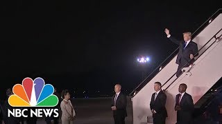 President Donald Trump Arrives In Singapore for Historic North Korean Summit | NBC News