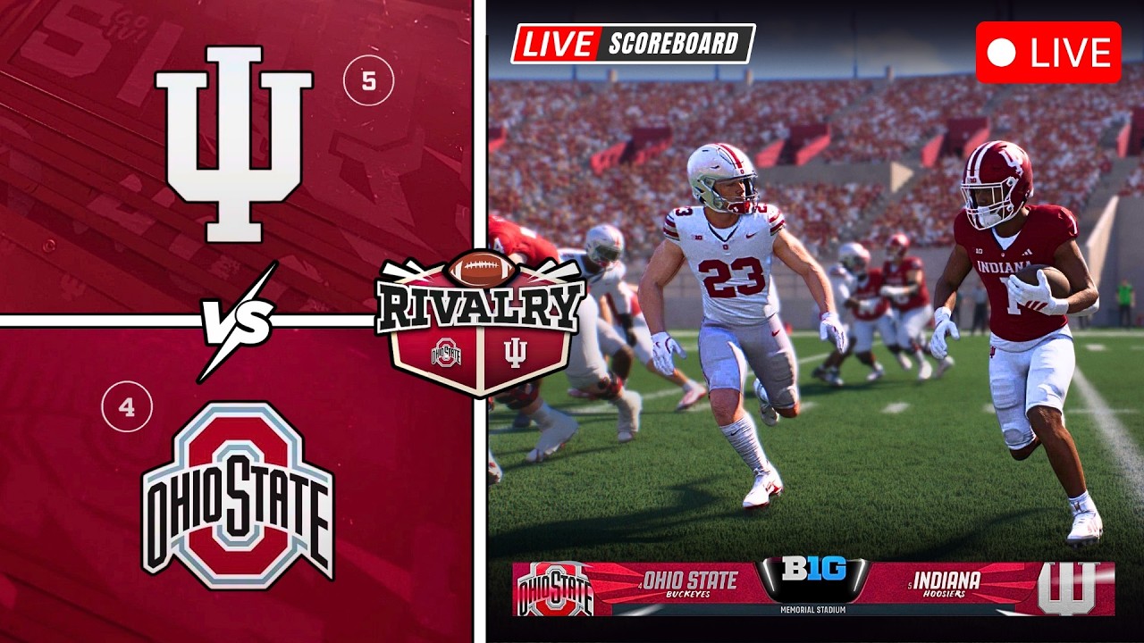 🔴 LIVE 🏈 Ohio State Buckeyes vs Indiana Hoosiers / NCAAF Week 7 / College Football 27 Sim+Scoreboard
