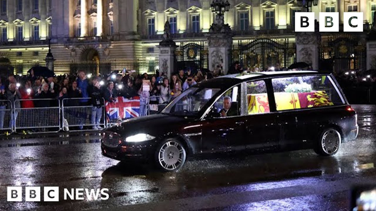Queen Elizabeth II’s coffin lies in rest at Buckingham Palace ahead of procession - @BBC News
