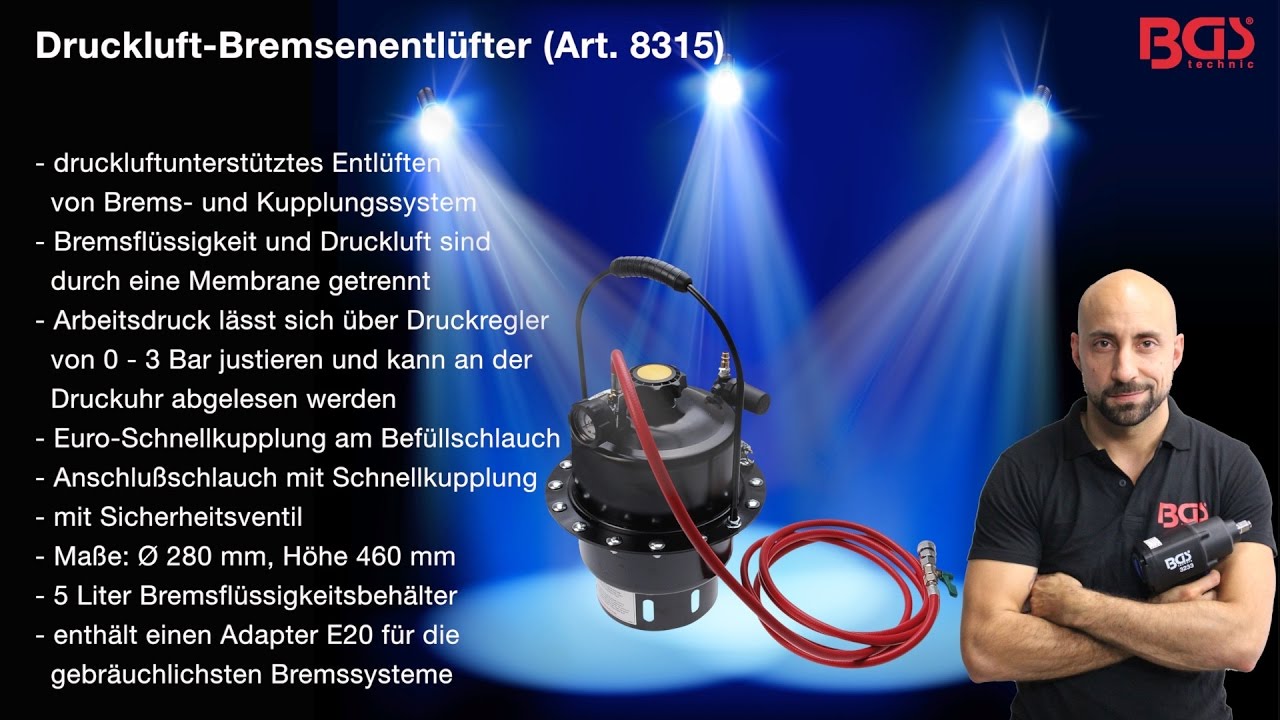 BGS 74664 Bremsenentlüfter Adapter-Satz - 17-teilig Für Mercedes, BMW, Audi & Mehr